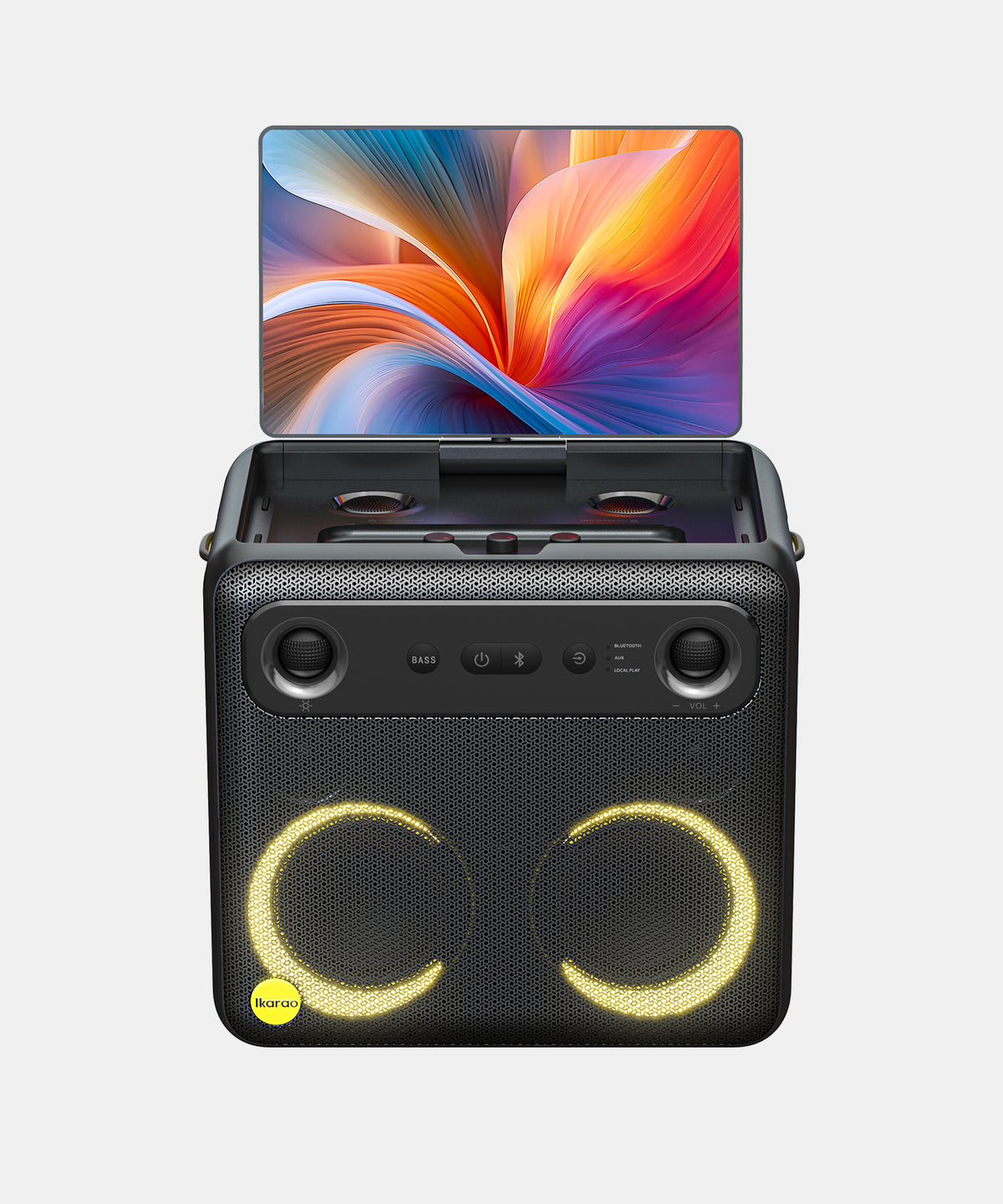 Elevate your karaoke experience with the Ikarao Break X2 karaoke machine featuring a 10.1" tablet display, wireless microphones, and 300W peak power for incredible sound quality!